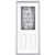34 In. x 80 In. x 6 9/16 In. Providence Antique Black Half Lite Right Hand Entry Door with Brickmould