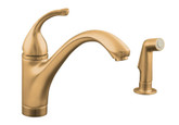Forté Single-Control Kitchen Sink Faucet With Sidespray And Lever Handle In Vibrant Brushed Bronze
