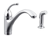Forté Single-Control Kitchen Sink Faucet With Sidespray And Lever Handle In Polished Chrome