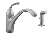 Forté Single-Control Kitchen Sink Faucet With Sidespray And Lever Handle In Brushed Chrome