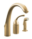 Forté Single-Control Remote Valve Kitchen Sink Faucet With Sidespray And Lever Handle In Vibrant Brushed Bronze