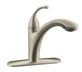Forté Single-Control Pullout Kitchen Sink Faucet With Color-Matched Sprayhead And Lever Handle In Vibrant Brushed Nickel