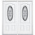 68"x80"x4 9/16" Providence Antique Black 3/4 Oval Lite Left Hand Entry Door with Brickmould