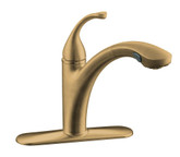 Forté Single-Control Pullout Kitchen Sink Faucet With Color-Matched Sprayhead And Lever Handle In Vibrant Brushed Bronze