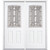 72"x80"x6 9/16" Elmhurst Antique Black Camber Half Lite Right Hand Entry Door with Brickmould