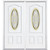 64"x80"x4 9/16" Providence Brass 3/4 Oval Lite Right Hand Entry Door with Brickmould