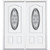 64"x80"x6 9/16" Providence Antique Black 3/4 Oval Lite Right Hand Entry Door with Brickmould