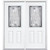68"x80"x4 9/16" Providence Nickel Half Lite Right Hand Entry Door with Brickmould