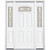 67"x80"x4 9/16" Providence Brass Camber Fan Lite Right Hand Entry Door with Brickmould