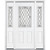 67"x80"x6 9/16" Halifax Antique Black Half Lite Left Hand Entry Door with Brickmould