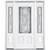 69"x80"x6 9/16" Providence Nickel 3/4 Lite Right Hand Entry Door with Brickmould