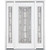 65"x80"x6 9/16" Elmhurst Antique Black Full Lite Left Hand Entry Door with Brickmould