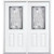 68"x80"x6 9/16" Providence Nickel Half Lite Right Hand Entry Door with Brickmould