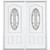 64"x80"x4 9/16" Chatham Antique Black 3/4 Oval Lite Left Hand Entry Door with Brickmould