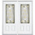 68"x80"x4 9/16" Providence Brass 3/4 Lite Right Hand Entry Door with Brickmould