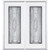 64"x80"x6 9/16" Providence Nickel Full Lite Right Hand Entry Door with Brickmould