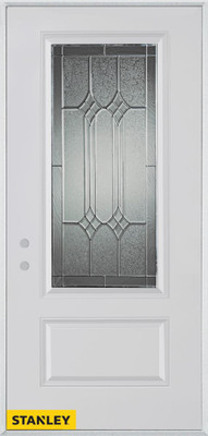 Orleans Zinc 3/4 Lite 1-Panel White 34 In. x 80 In. Steel Entry Door - Right Inswing