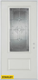 Neo-Deco Zinc 3/4 Lite 1-Panel White 32 In. x 80 In. Steel Entry Door - Left Inswing