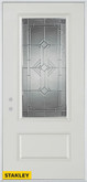 Neo-Deco Zinc 3/4 Lite 1-Panel White 36 In. x 80 In. Steel Entry Door - Right Inswing