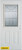 Geometric Zinc 1/2 Lite 2-Panel White 34 In. x 80 In. Steel Entry Door - Left Inswing