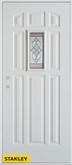 Art Deco Rectangular Lite 8-Panel White 36 In. x 80 In. Steel Entry Door - Right Inswing