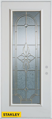 Traditional Zinc Full Lite White 32 In. x 80 In. Steel Entry Door - Left Inswing