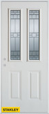 Architectural Zinc 2-Lite 2-Panel White 34 In. x 80 In. Steel Entry Door - Right Inswing