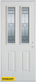Architectural Zinc 2-Lite 2-Panel White 36 In. x 80 In. Steel Entry Door - Left Inswing