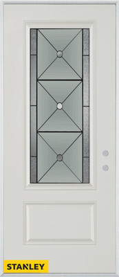 Bellochio Patina 3/4 Lite 1-Panel White 34 In. x 80 In. Steel Entry Door - Left Inswing