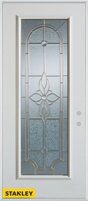 Traditional Zinc Full Lite White 34 In. x 80 In. Steel Entry Door - Left Inswing