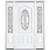 67"x80"x6 9/16" Chatham Antique Black 3/4 Oval Lite Left Hand Entry Door with Brickmould