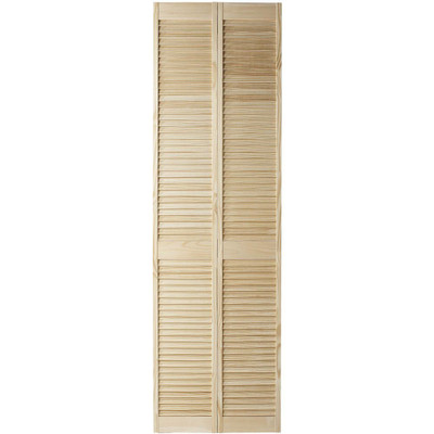 Clear Pine Full Louver Bifold 24in x 80in
