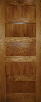 32x80 A Zen Designed 5 panel Shaker door in Clear Pine