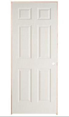 6 Panel Textured Pre-Hung Door 24in x 80in - LH