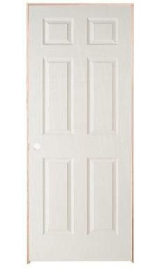 6 Panel Textured Pre-Hung Door 28in x 80in - RH
