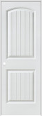Primed 2-Panel Plank Smooth Prehung Interior Door 24 In. x 80 In. Right Hand