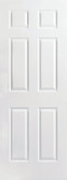 Primed 6 Panel Textured Interior Door Slab 18 In. x 80 In.
