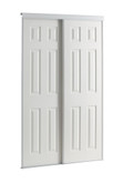 48 Inch White Framed 6-Panel Sliding Door