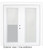 Steel Garden Door-Internal Mini Blinds-5 Ft. x 82.375 In. Pre-Finish White - Left Hand