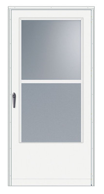 32 Inch Width, 100 Series Self-Storing, White Door, Black Hardware