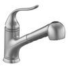 Coralais Single-Control Pullout Spray Kitchen Sink Faucet In Brushed Chrome