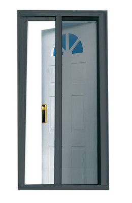 SeasonGuard Charcoal 81.5 Inch Retractable Screen Door Fits Standard Doors 79 Inch to 80.5 Inch
