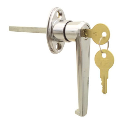 Keyed L Garage Door Lock Chrome