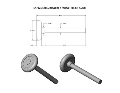 1-7/8" Steel Rollers (2)