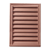 14 Inch x 18 Inch x 2 Inch Polyurethane Functional Rectangle Vertical Louver Gable Grill Vent with Wood Grain Texture