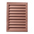 14 Inch x 18 Inch x 2 Inch Polyurethane Functional Rectangle Vertical Louver Gable Grill Vent with Wood Grain Texture