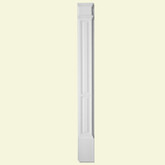 3 Inch x 9 Inch x 90 Inch Primed Polyurethane Double Panel Pilaster with Moulded Plinth