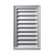 25 Inch x 37 Inch x 2 Inch Polyurethane Decorative Rectangle Vertical Louver Gable Grill Vent with Trim