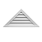 65 Inch x 21 Inch x 2 Inch Polyurethane Functional Triangle Louver Gable Grill Vent
