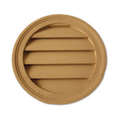 22 Inch x 1-5/8 Inch Polyurethane Functional Round Louver Gable Grill Vent with Wood Grain Texture